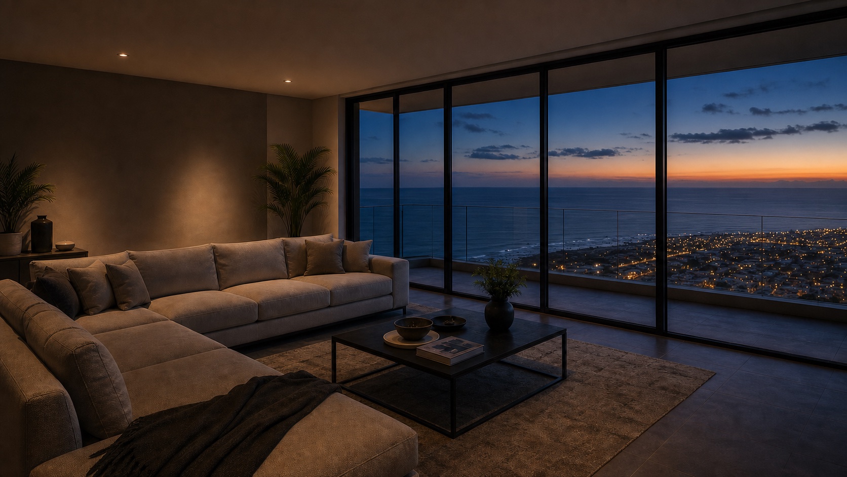 Residencia contemporánea frente al océano Pacífico